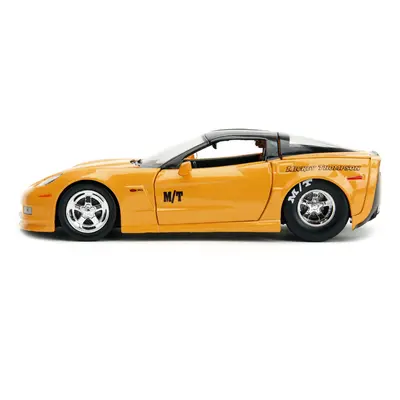 2006 Chevrolet Corvette Yellow with Black Top Mickey Thompson Bigtime Muscle Series Diecast Mode