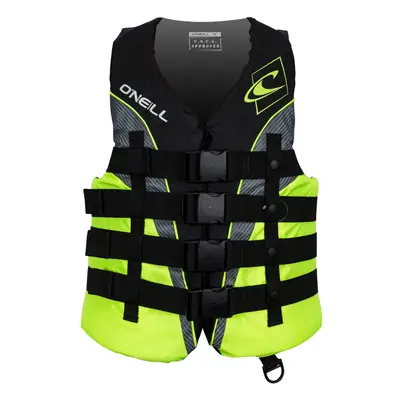 O'Neill Men's Superlite USCG Life Vest Black/Lime/Smoke/Lime