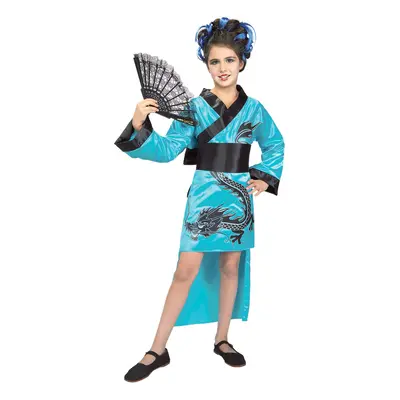 Child's Teal Dragon-Lady Costume Large