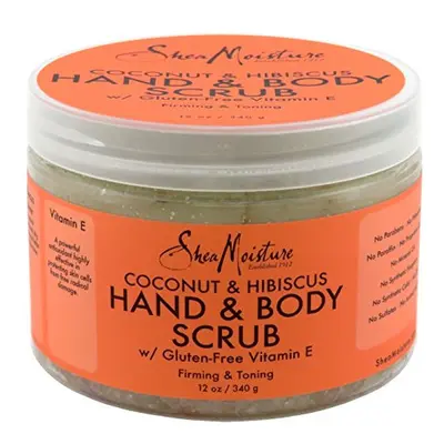 Shea Moisture Hand & Body Ounce Scrub Jar Coconut & Hibiscus (354ml) (3 Pack)