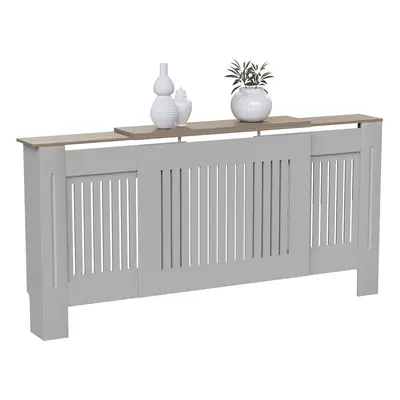 (Adjustable) Arlington Radiator Cover Heating Cabinet Grey Oak