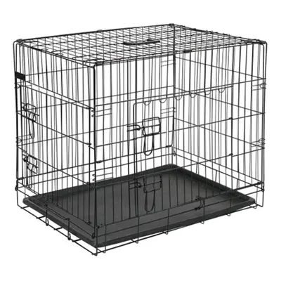 @Pet Dog Transport Crate Metal 107x70x77.5 cm Black Pet Dog Carrier Bag