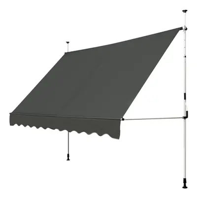 3.5M Telescopic Canopy Retractable Adjustable Outdoor Clamp Awning Sun Shelter