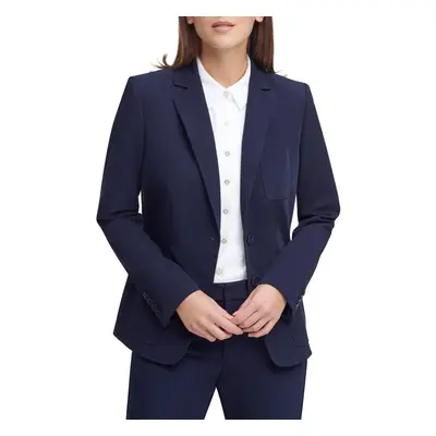 Tommy Hilfiger Womens Work Jacket One Button Blazer Midnight US