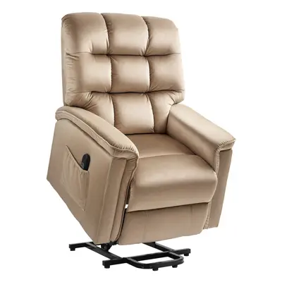 HOMCOM Power Lift Recliner Chair for Elderly w/ Remote Control, Champagne