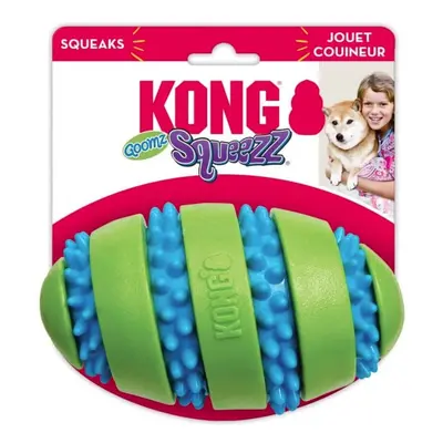 KONG Goomz Squeezz Football Squeaker Dog Toy