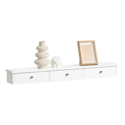 SoBuyÂ® FRG43-L-W, Floating Shelf Wall Drawers Wall Shelf with Drawers