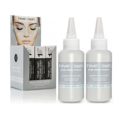 Hive Of Beauty Long Last Eyelash Eyebrow Tint Black 20ml x & Free Peroxide