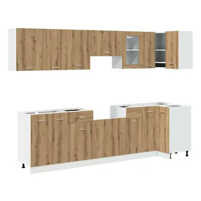 (artisan oak) vidaXL Kitchen Cabinet Set Piece with Worktop White with/without Worktop