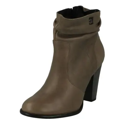 (UK 4, Grey) Ladies Harley Davidson Heeled Ankle Boots Stone Brook - W Fit