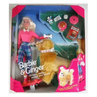 Mattel Barbie 1997 Barbie & Ginger The Dog