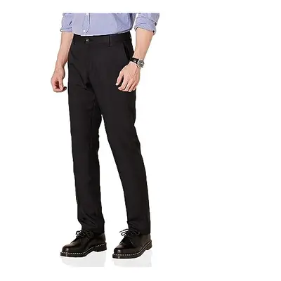 Amazon Essentials Men's Slim-Fit Flat-Front Dress Pant Black 36W x