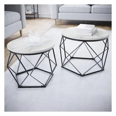 (Marble) Vida Designs Brooklyn Nest of Geometric Tables