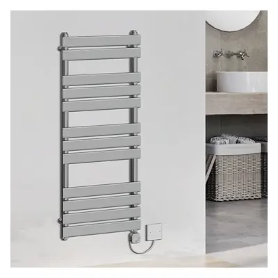 (1200x600mm, Chrome) WarmeHaus Thermostatic Heated Towel Rail Prefilled Electric Heated Towel Ra