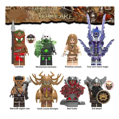 8PCS Warcraft Hellscream Blade Queen Minifigures Toys Fit Lego