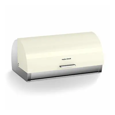 Morphy Richards Accents Roll Top Bread Bin, Stainless Steel, Ivory