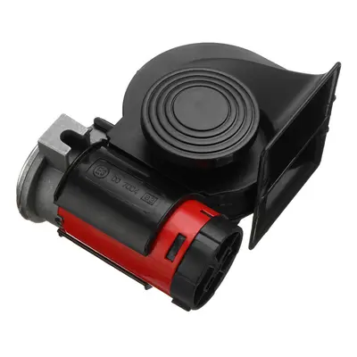 (Black) 12V 139dB Electric Air Horn Dual Tone Trumpet Loud Pump with Compressor for Car Truck Mo