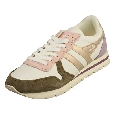 (4) Gola Daytona Quadrant Womens Fashion Trainers in White Multicolour