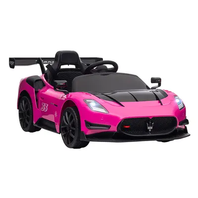 AIYAPLAY Maserati GT2 Licensed 12V Electric Ride on Car w/ Remote, Pink