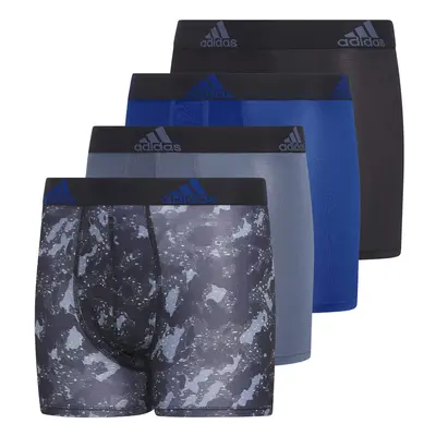 adidas Kids-Boy's Performance Boxer Briefs Underwear (4-Pack) Galaxy Camo Black-Carbon/Black/Tea