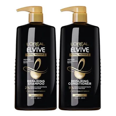 L\'Oreal Paris Elvive Total Repair Repairing Shampoo and Conditioner for Damaged Hair, Ounce (Se