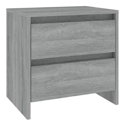 (grey sonoma, 1) vidaXL 1/2x Bedside Cabinet Chipboard Home Side End Accent Table Multi Colours