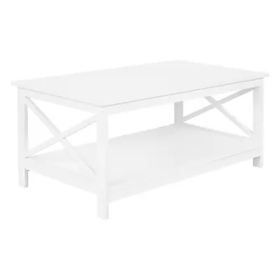 Coffee Table with Shelf White FOSTER