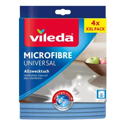 Vileda Universal Multi-Purpose Microfibre Cloth, 4er Packung