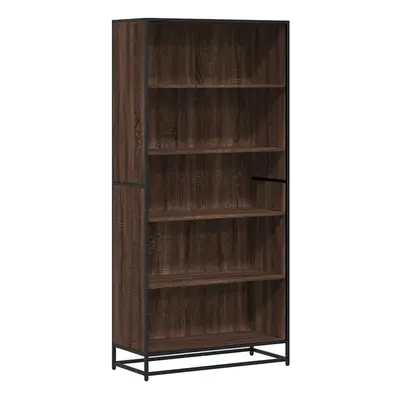 vidaXL Bookcase Bookshelf Book Rack Storage Cabinet Brown Oak Engineered Wood