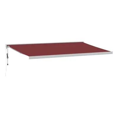 (burgundy and white, x cm) vidaXL Motorised Cassette Awning Retractable Awning Canopy Outdoor Aw