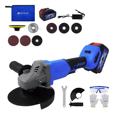 Cordless Angle Grinder 21V Brushless Angle Grinder Tool w/ 6.0Ah Battery & Charger for Makita