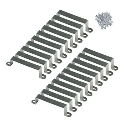 20 Pack Fence Panel Security Brackets for 4x4 inch Concrete or Wooden Posts with Screws