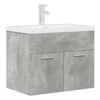 (concrete grey, x 38.5 x cm) vidaXL Bathroom Sink Cabinet with Built-in Basin Sink Cupboard Conc