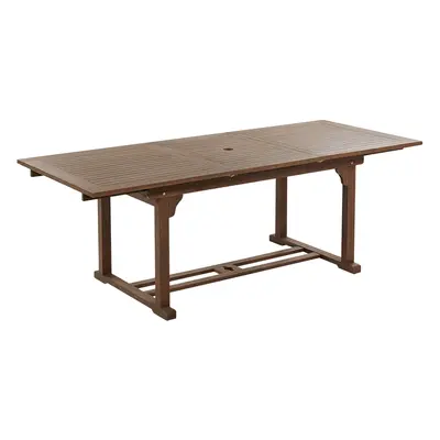 Garden Table Wood Dark Wood AMANTEA