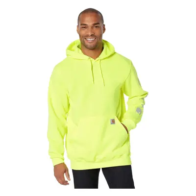 Carhartt Mens Loose Fit Midweight Logo Sleeve Graphic Sweatshirt Brite Lime