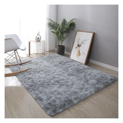 (120cm x 170cm (4ft x 5ft 6")- Small Area Rug Carpet ) Grey Shaggy Rugs Large Soft Pile Living R