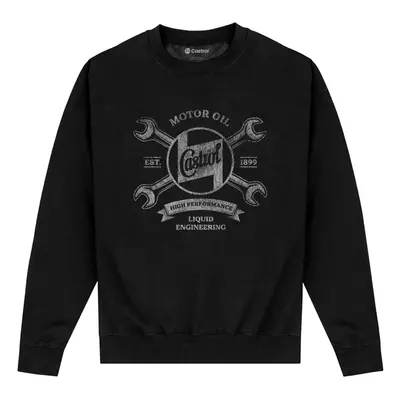 (M, Black) Castrol Unisex Adult Est Sweatshirt