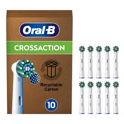 Pro Cross Action Electric Toothbrush Head, X-Shape And Angled Bristles for Deeper Plaque Removal