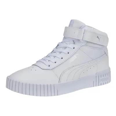 PUMA Women's Carina 2.0 MID Sneaker White White Silver 6.5