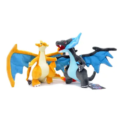 (Blue+Yellow) 23CM Pokemon Blue/Yellow Charizard Plush Mega Soft Stuffed Doll