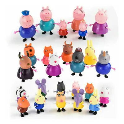 Peppa Pig George Family Friends Action Figures Anime Kids Toys Pcs