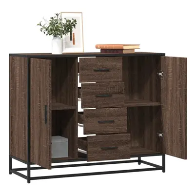 vidaXL Sideboard Storage Cupboard Cabinet Highboard Brown Oak Engineered Wood