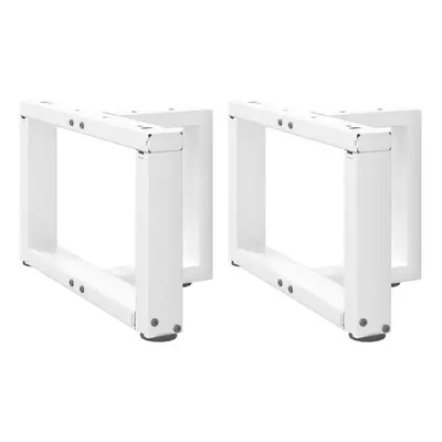 (white, x x (30-31) cm) vidaXL Dining Table Legs T-ShapedÃÂ Desk Legs Metal Furniture Legs pcs 