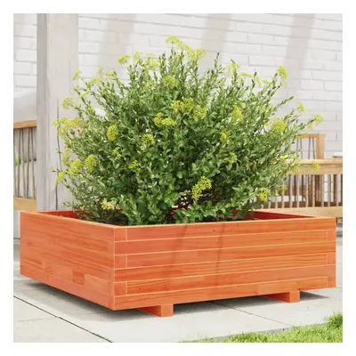 vidaXL Garden Planter Wax Brown 80x80x26.5 cm Solid Wood Pine