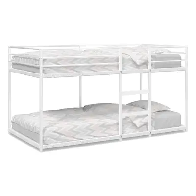 (90 x cm) vidaXL Bunk Bed without Mattress Bed Frame Loft Bed Home Bedstead White Steel