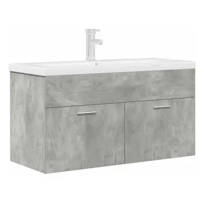 (concrete grey, x 38.5 x cm) vidaXL Bathroom Sink Cabinet with Built-in Basin Sink Cupboard Conc