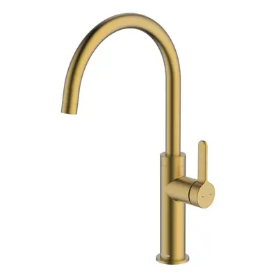 McAlpine Torridon Side Single Lever Kitchen Mixer Tap - Brushed Brass