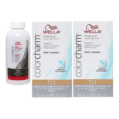 (T11+T11+Developer (vol.20)) Wella Colour Charm Liquid Colour Toner 42ml