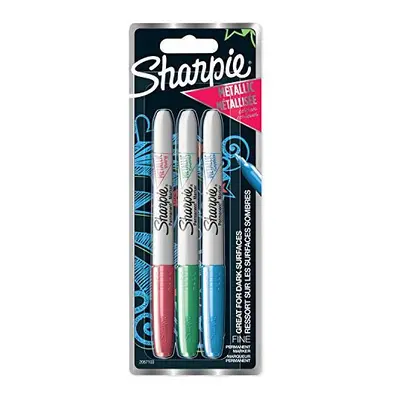 Sharpie Metallic Permanent Markers | Fine Point | Assorted Colours | Count