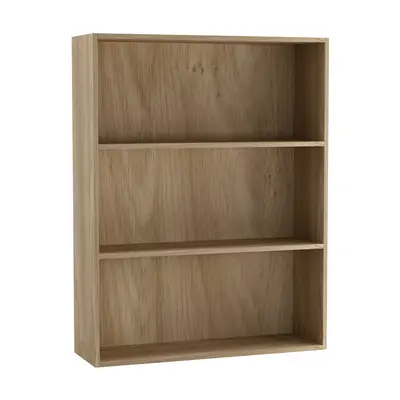 (80cm Oak) Wide Shelf Tier Wooden Bookcase Cabinet Storage Shelving Display Shelves Unit